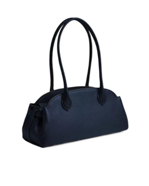 COACH Blue Empire 34 Logo Printed Shoulder Bag