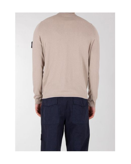 Stone Island Blue Compass-Patch Sweater for men