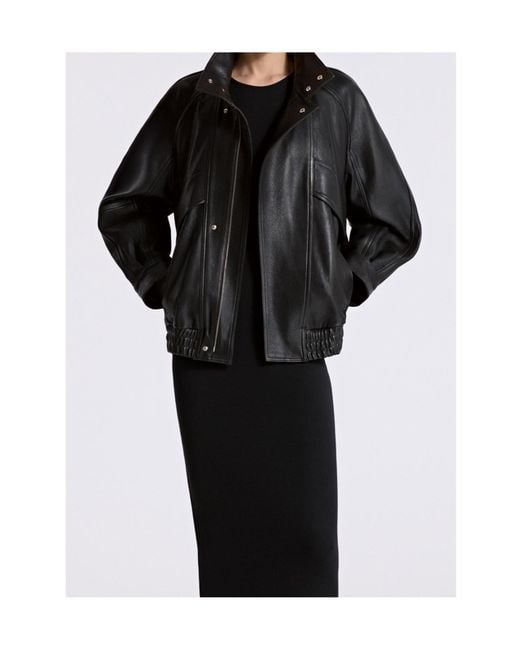 Nour Hammour Black Ariste Leather Jacket