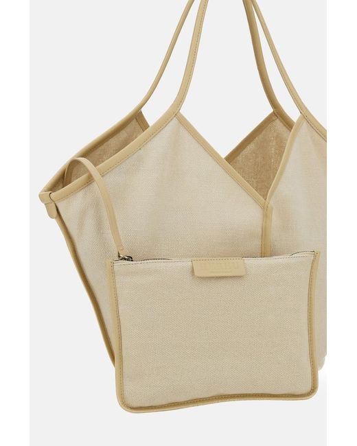 Hereu Natural Top Handle Tote Bag