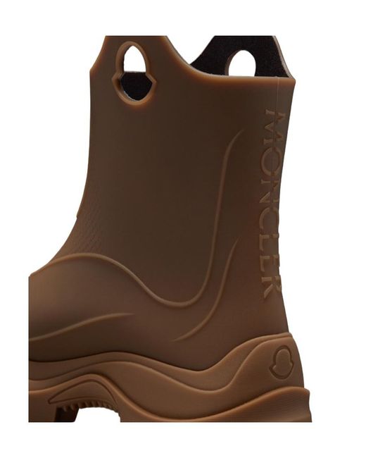 Moncler Brown Misty Round Toe Rain Boots