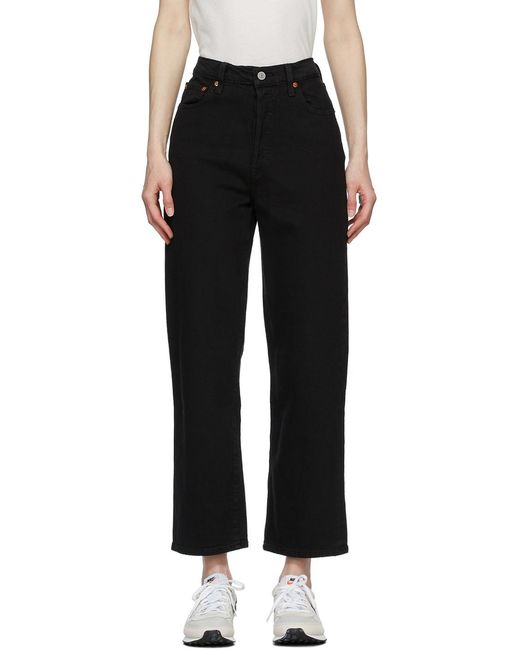Levi's Black Ribcage Ankle Denim Pants