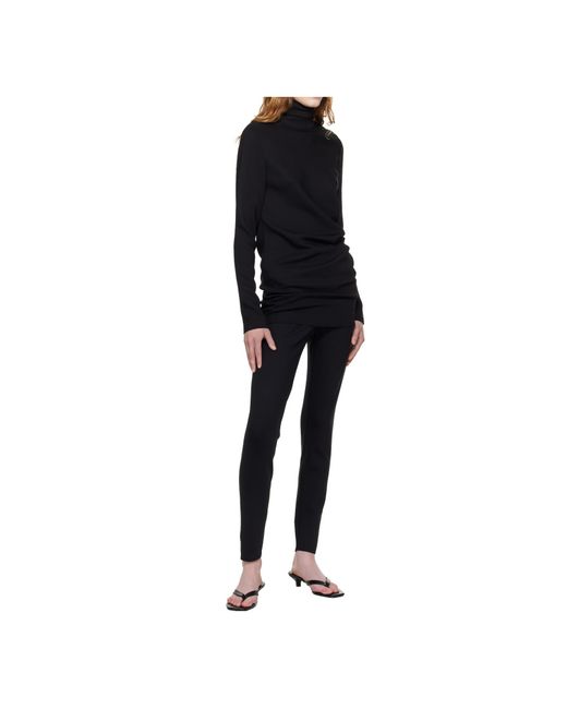 Totême  Black High-Neck Twist Blouse