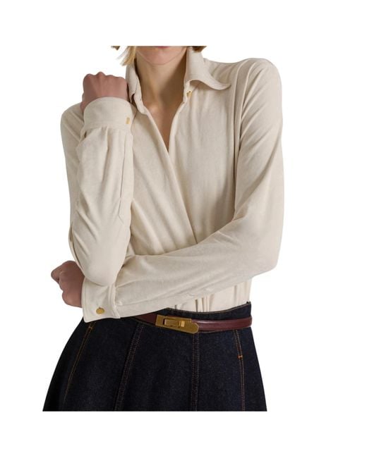Alberta Ferretti White Long-Sleeve Bodysuit