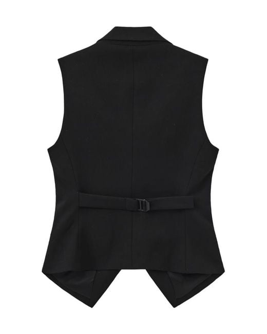 Marissa Chiara Black Single-Breasted Vest
