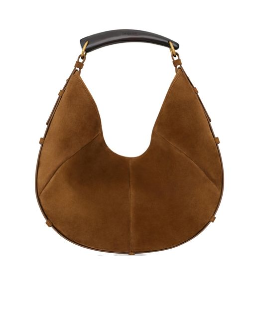 Saint Laurent Brown Medium Mombasa Suede Shoulder Bag