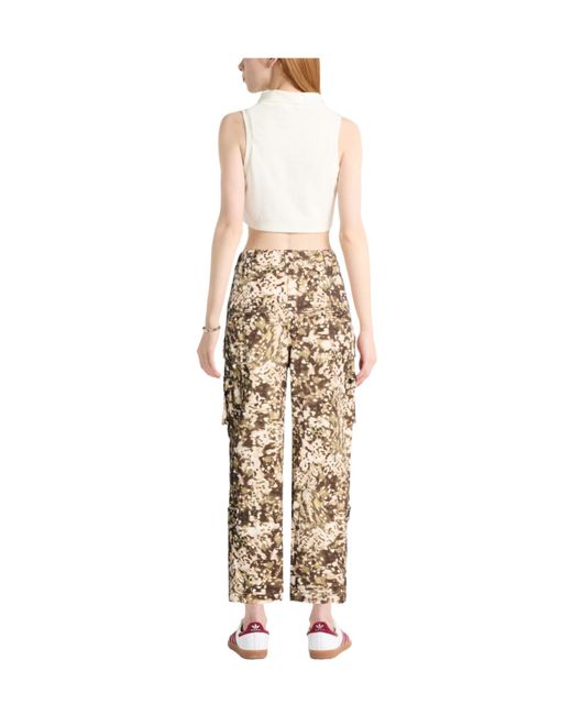Isabel Marant Natural Camouflage-Print Straight Cargo Pants