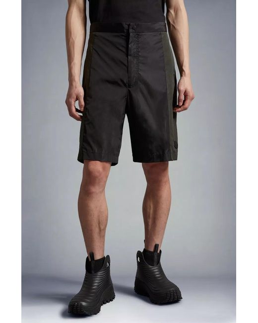 Moncler Black Nylon Shorts for men