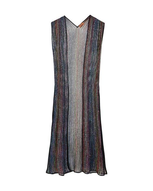 Missoni Black Sequined Metallic Crochet-Knit Coverup