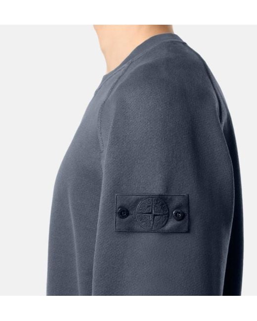 Stone Island Blue Ghost Comfort-Fit Crewneck Sweatshirt for men