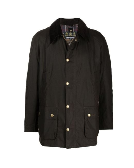 Barbour Black Ashby Wax Jacket for men