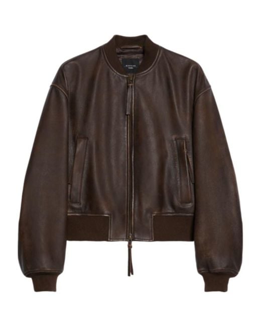 Weekend by Maxmara Brown Hiltex Zip-Up Bomber Jacket