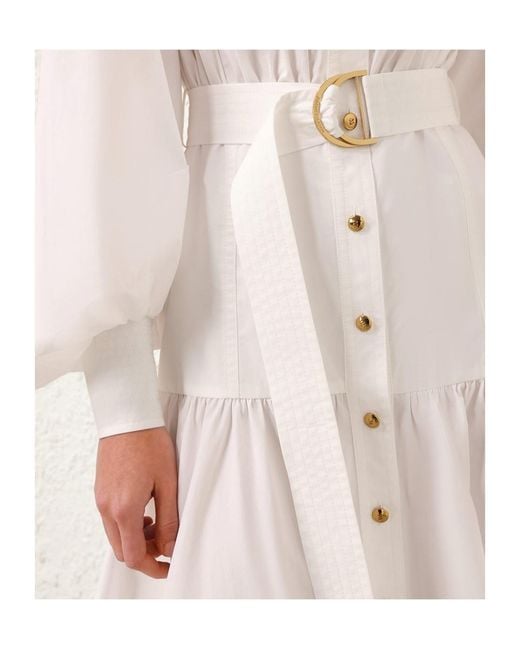 Zimmermann White Utility Midi Dress