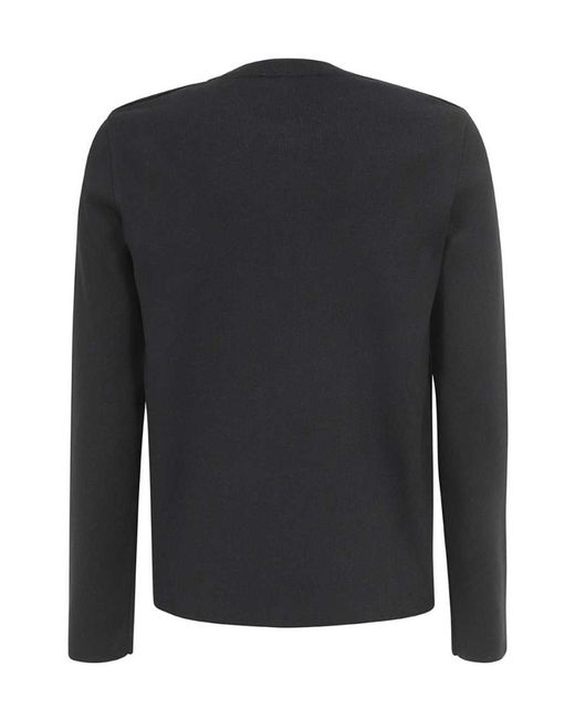 Courreges Black Logo-Patch Buttoned Jumper for men