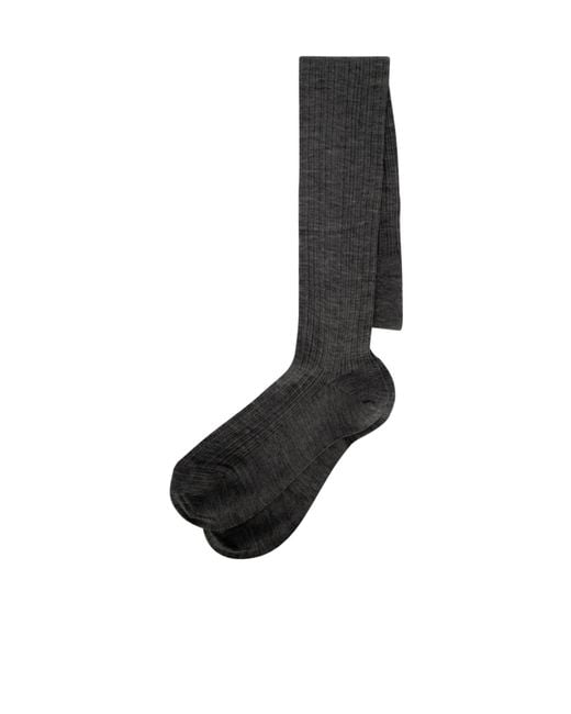 Brunello Cucinelli Black Over The Knee Socks