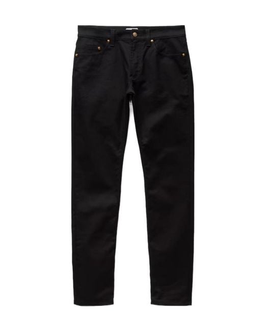 Versace Black Embroidered-Detail Slim Jeans for men