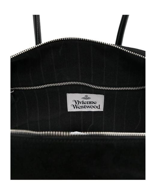 Vivienne Westwood Black Curved-Top Tote Bag