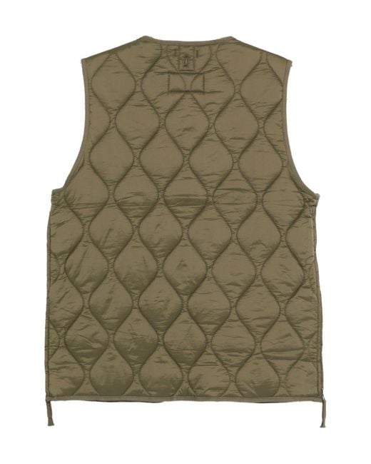 Sebago Green Quilted Zip-Front Vest for men
