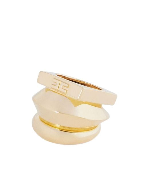 Elisabetta Franchi White Logo Detail Ring