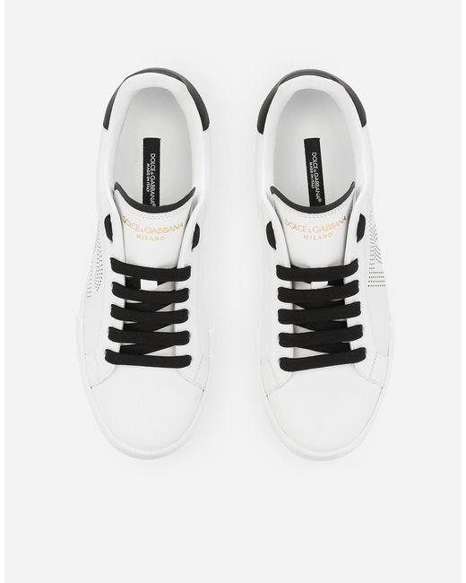 Dolce & Gabbana White 'Portofino' Sneakers