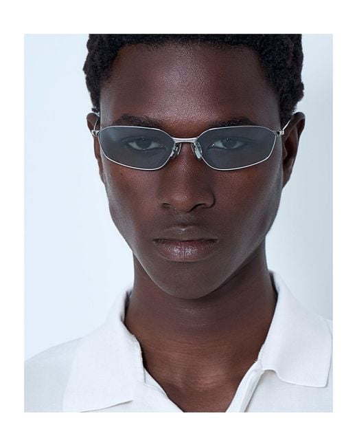 Balenciaga Blue Eyewear Cat-Eye Sunglasses for men