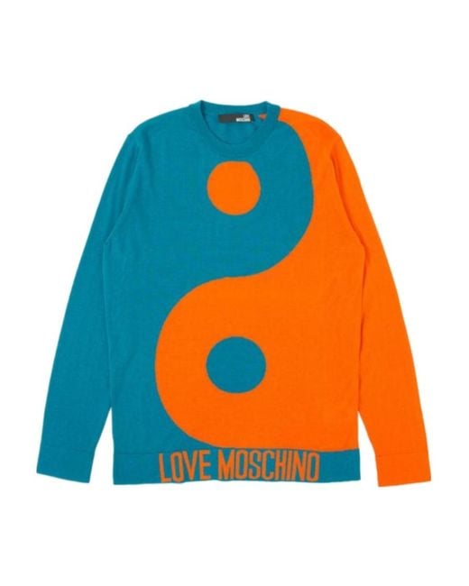 Moschino Blue Niuzhuan Qiankun Pullover for men
