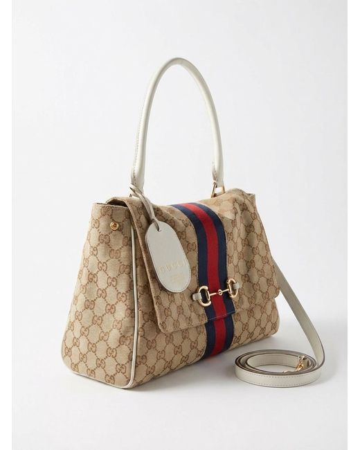 Gucci Natural Paparazzo Medium Top Handle Bag