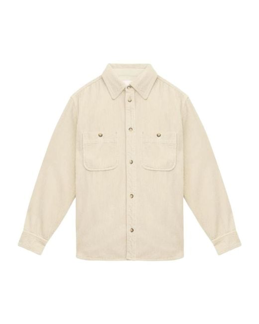 Isabel Marant Natural Nario Buttoned Corduroy Shirt for men