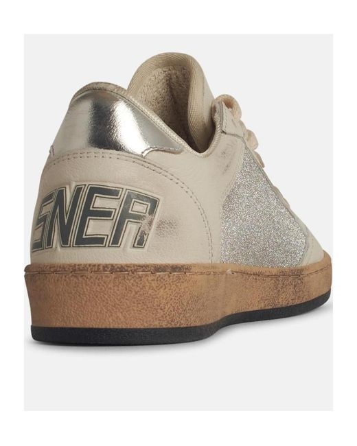 Golden Goose Deluxe Brand Gray Ballstar Glittered Sneakers