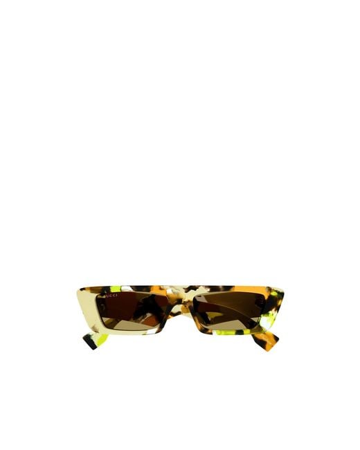 Gucci Brown Eyewear Rectangular Acetate Sunglasses for men