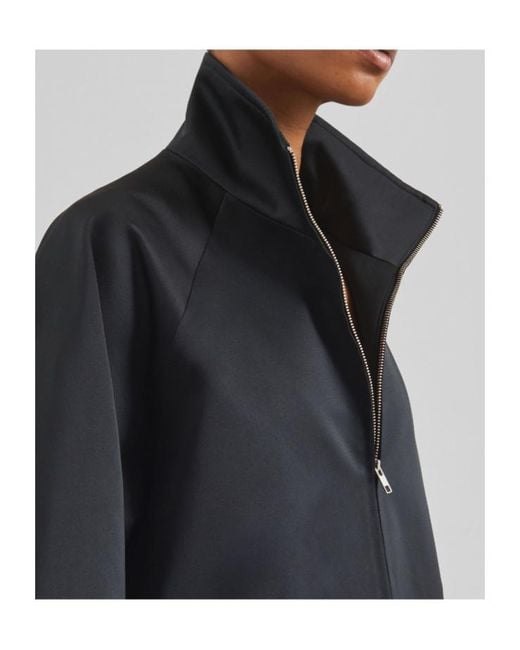 Frankie Shop Black Baxter Satin Track Jacket