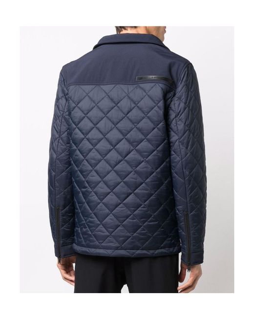Moose Knuckles Blue Zipper Open And Close Casual Jacket for men