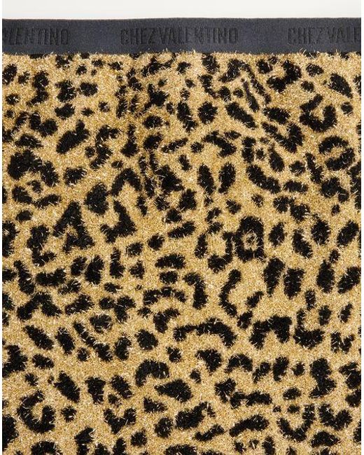 Valentino Metallic Leopard-Print Lurex Miniskirt