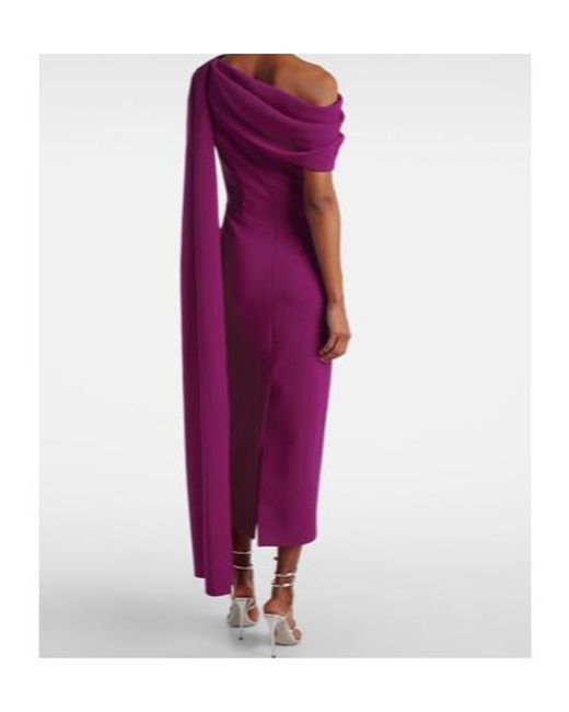 Roksanda Purple Maite Draped Crêpe Gown