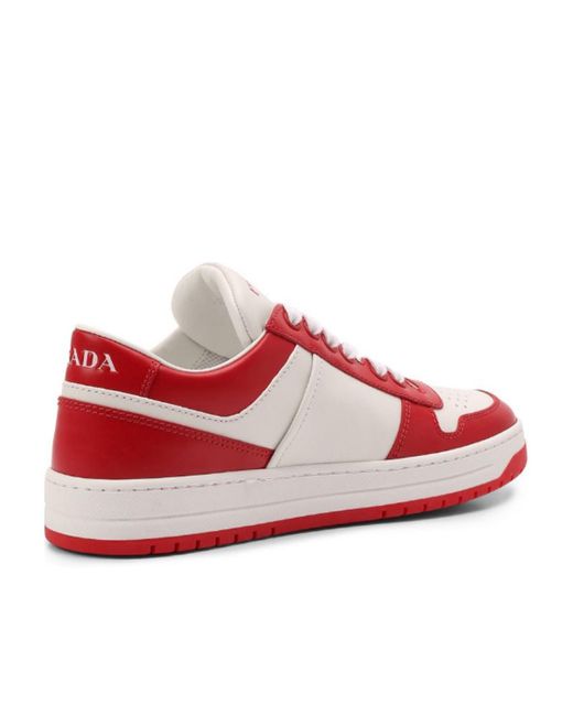 Prada Red Downtown Logo Casual Sneakers