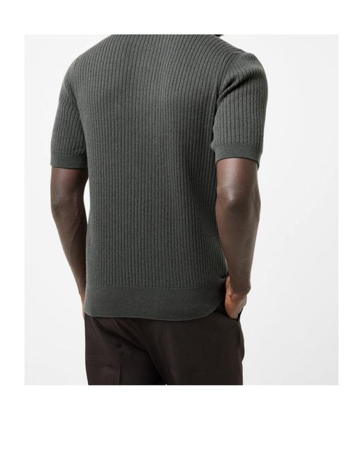 Gucci Gray Polo Knitted Top for men
