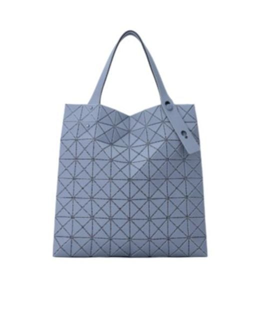 Issey Miyake Blue Prism Plus Geometric Pattern Shopper Bag
