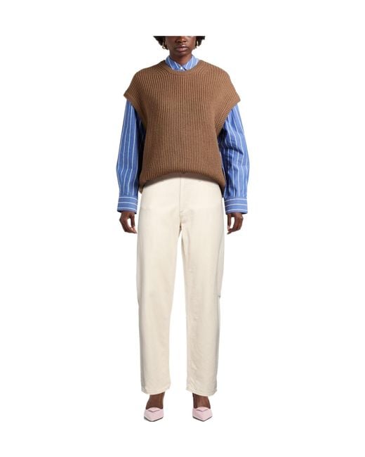 Rag & Bone White Straight Leg Jeans