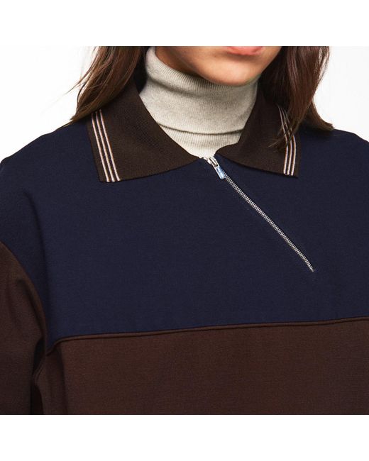 Miu Miu Blue Two-Tone Sweater