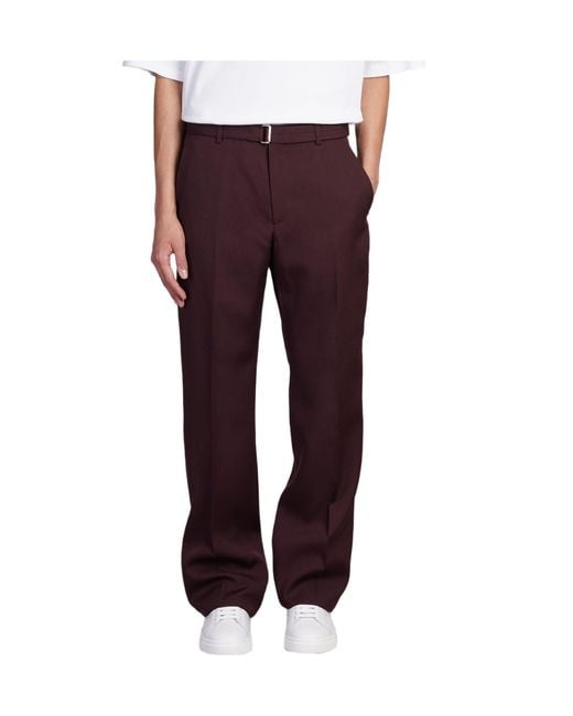 Lanvin Purple Belted Tailored Trousers for men