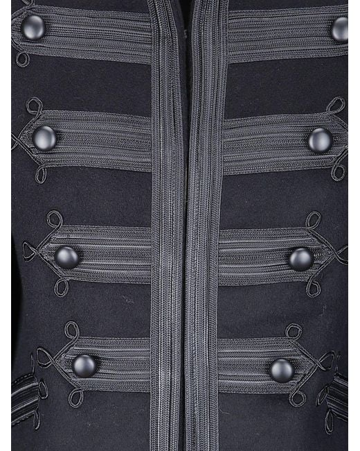 P.A.R.O.S.H. Blue P.A.R.O..H. Braided Trim Military Jacket