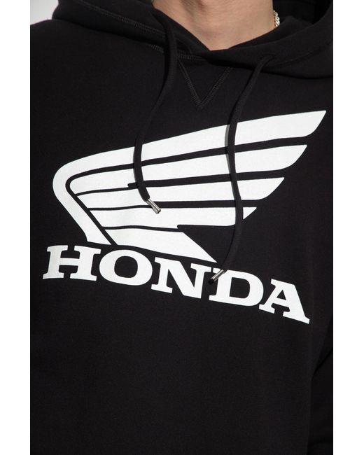 DSquared² Blue X Honda Long-Sleeved Drawstring Hoodie for men