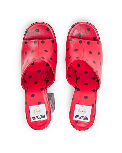 Moschino Red Simple High Heels