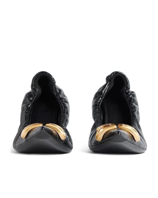 Balenciaga White Monaco Bb Logo Plaque Pumps