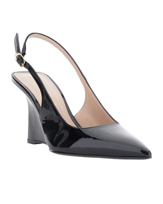 Stuart Weitzman White Pointed-Toe Wedge Shoes