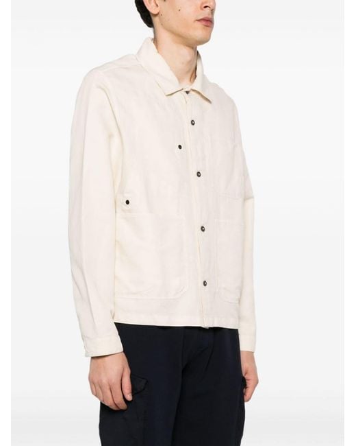 C P Company Natural Overlapping Pocket Overshirt for men