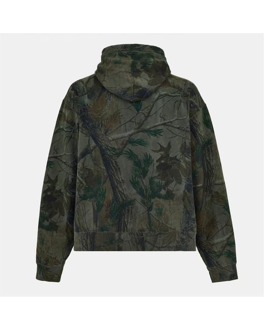 Balenciaga Green Bal Sports Logo Zip Hoodie for men