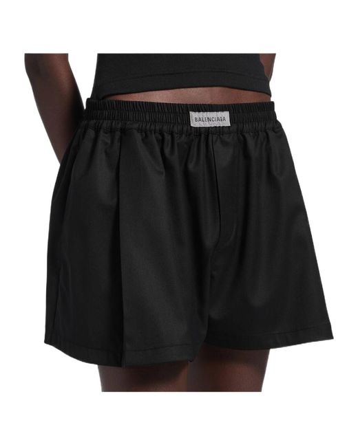Balenciaga Black A-Line Boxer Shorts