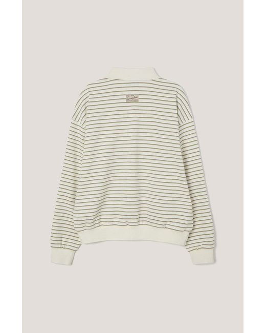 DUNST White Striped Polo Shirt for men