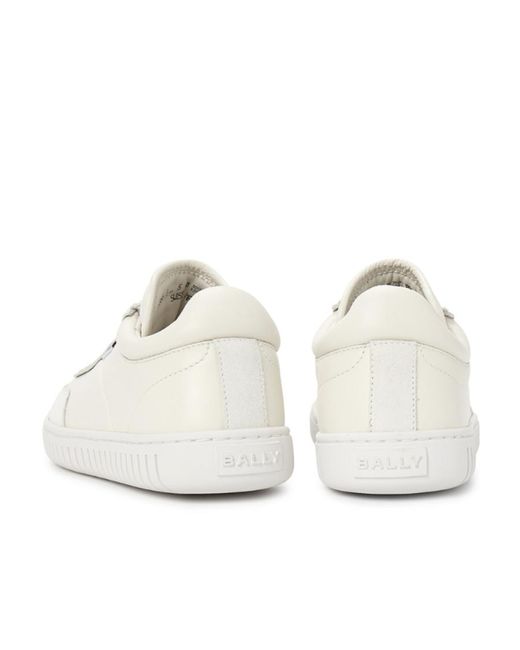 Bally White Lace Up Sneakers